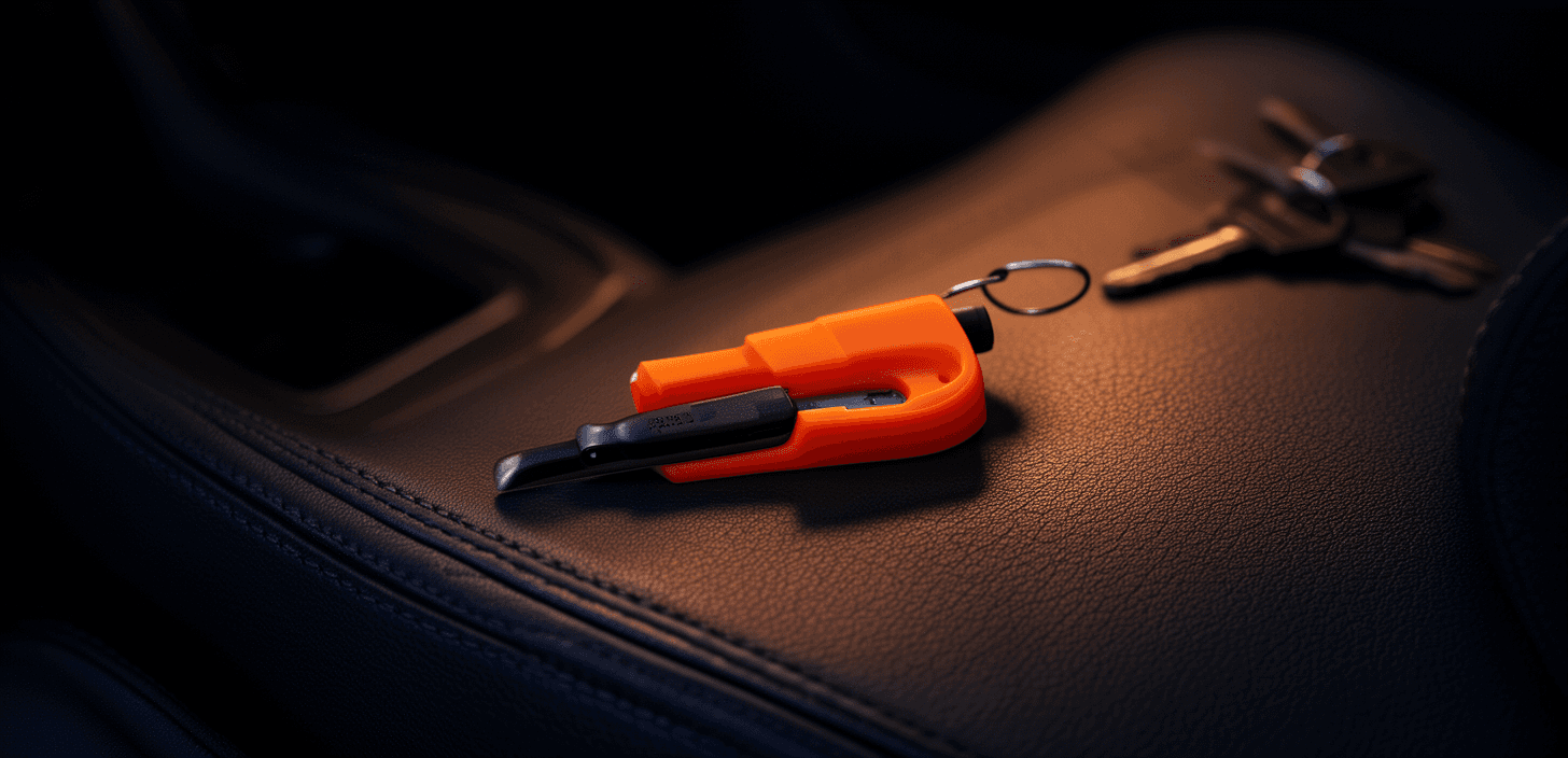 resqme The Original Car Escape Tool — Seatbelt Cutter + Window Breaker — part of the The Roadside Kit kit